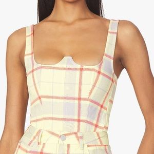 Seamed plaid corset